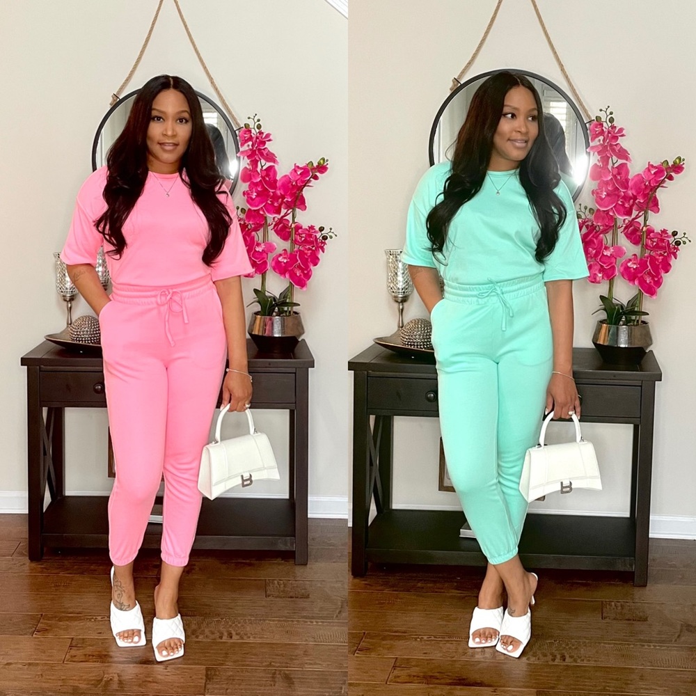 New 2 pc shirt and joggers sets!
